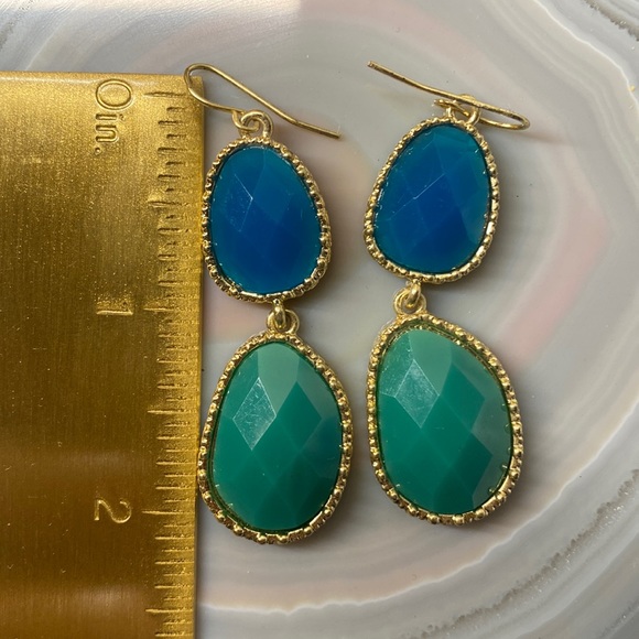 Two Toned Drop Earrings - Picture 5 of 5